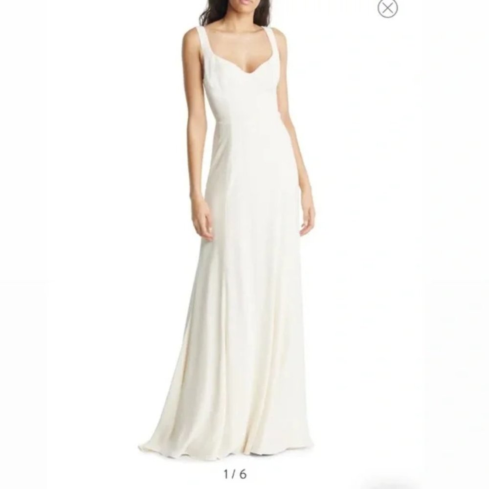 NEW Reformation Lecce Dress/Gown Ivory isze 6 #1092